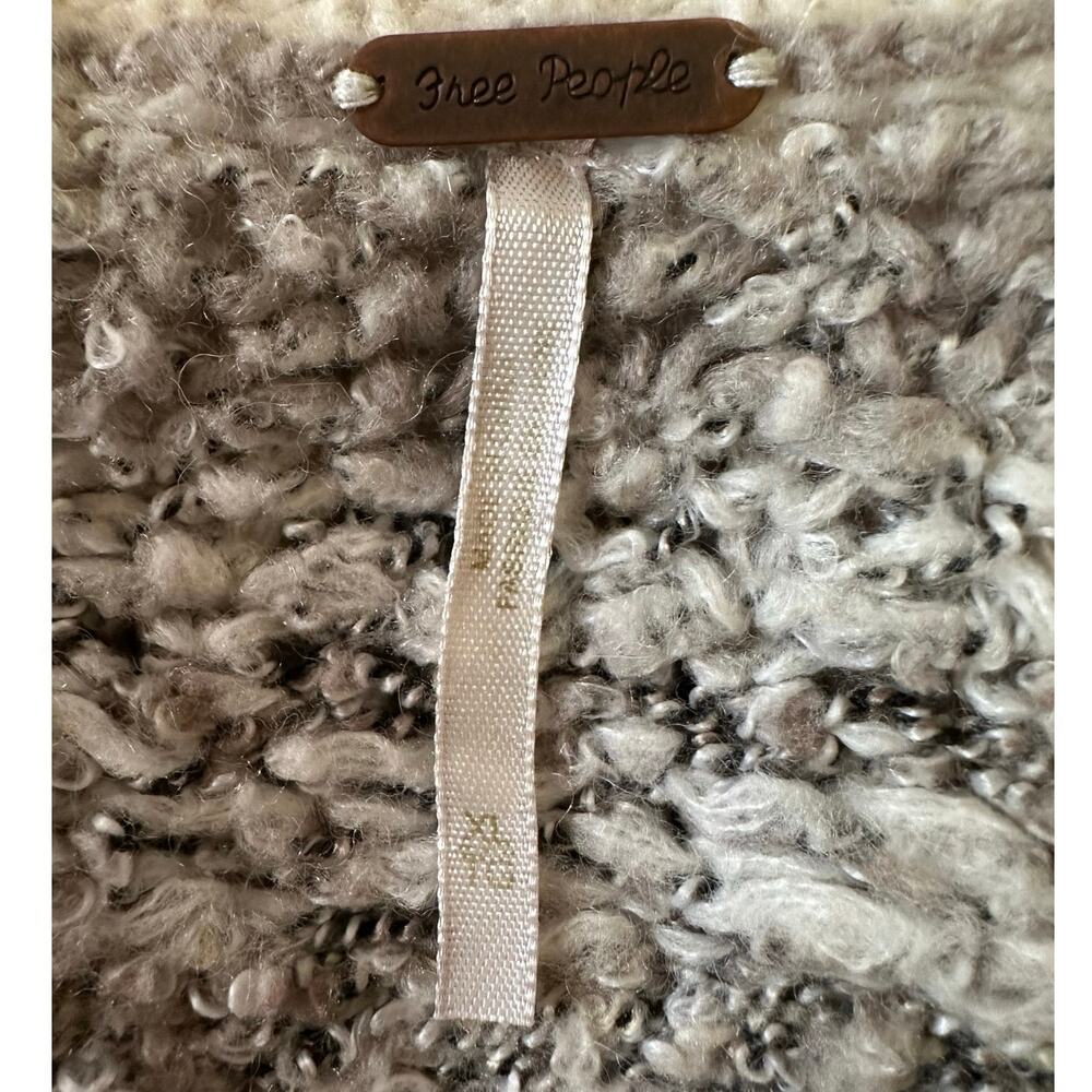 Free People Wool Fair Isle Puff Sleeve Sweater Home For the Holidays XL - Picture 10 of 12